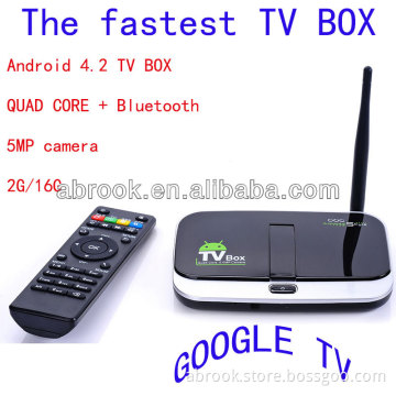 CS918S Quad Core 4K Bluetooth 5MP Webcam Android Smart TV Box
